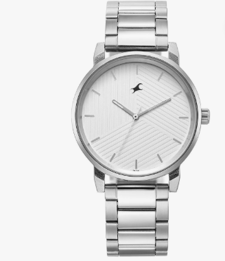 Fastrack Minimalist Analog Watch - Silver Stainless Steel