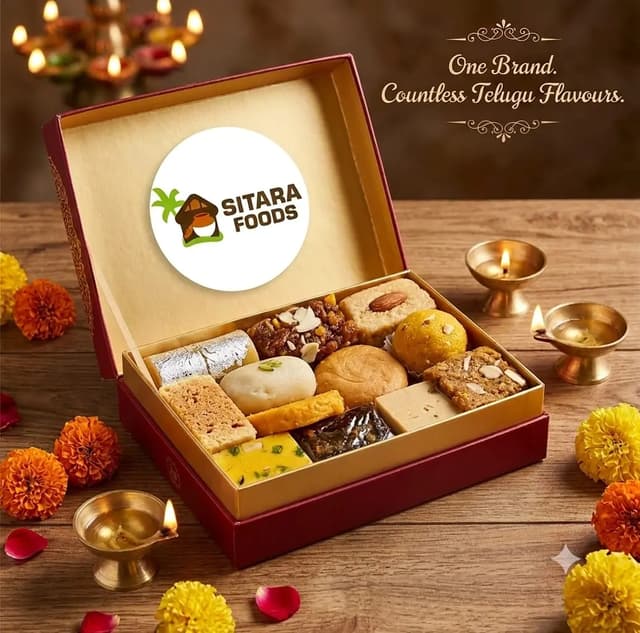 Assorted South Indian Sweets Festive Gift Box – Pure Ghee Combo for Dussehra, Diwali & Gifting